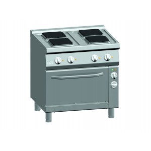 Kooktafel ATA elektrisch 4-plaats + elektrische oven 1/1 GN