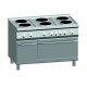 Kooktafel ATA elektrisch 6-plaats + elektrische oven 2/1 GN + deur