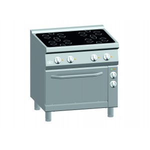 Kooktafel ATA keramisch 4-zones + elektrische oven 1/1 GN