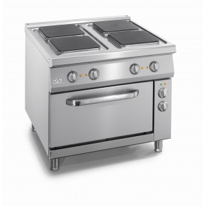 kooktafel ATA elektrisch 4-plaats + elektrische oven 2/1 GN