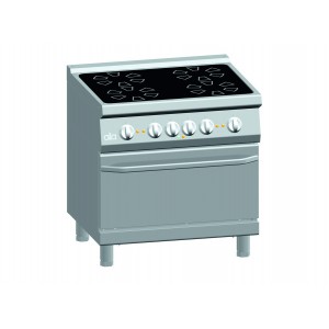 Kooktafel ATA keramisch 4-zones + elektrische oven 2/1 GN