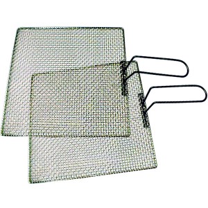 Frying screens with handles